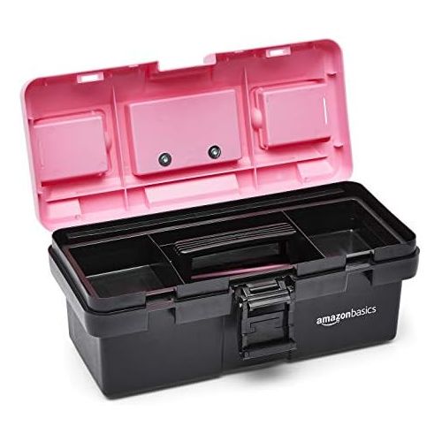  Amazon Basics Household Tool Set with Tool Storage Box - 150-Piece, Pink