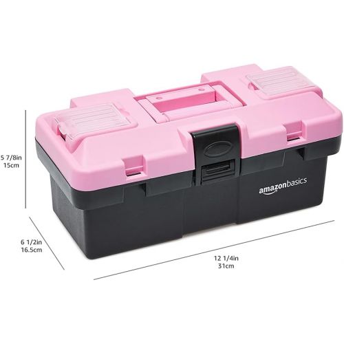  Amazon Basics Household Tool Set with Tool Storage Box - 150-Piece, Pink