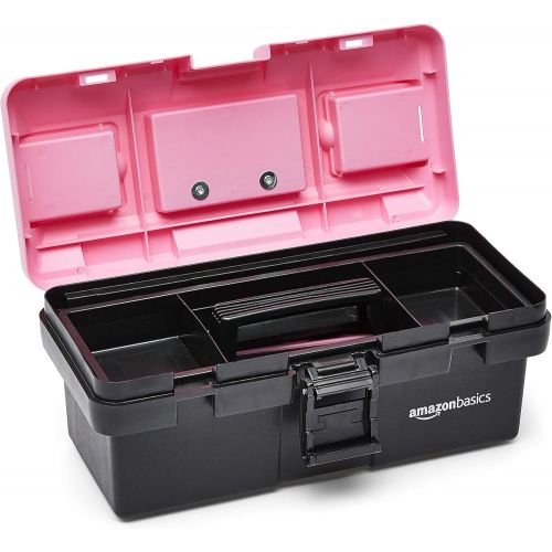  Amazon Basics Household Tool Set with Tool Storage Box - 150-Piece, Pink