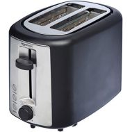 [아마존베스트]Amazon Basics 2 Slice, Extra-Wide Slot Toaster with 6 Shade Settings, Black