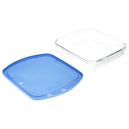  [아마존베스트]Amazon Basics Glass Bakeware and Food Storage Set with BPA-Free Lids, Set of 3