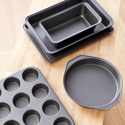  [아마존베스트]Amazon Basics 6-Piece Nonstick Oven Bakeware Baking Set