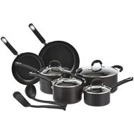 [아마존베스트]Amazon Basics Hard Anodized Non-Stick 12-Piece Cookware Set, Black - Pots, Pans and Utensils