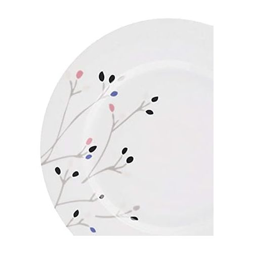  [아마존베스트]Amazon Basics 18-Piece Kitchen Dinnerware Set, Plates, Dishes, Bowls, Service for 6, Branches