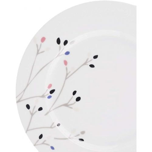  [아마존베스트]Amazon Basics 18-Piece Kitchen Dinnerware Set, Plates, Dishes, Bowls, Service for 6, Branches