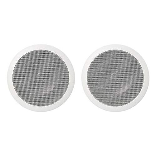  Amazon Basics Round Built in Speaker for Ceiling / Wall (Pair), 16.5 cm