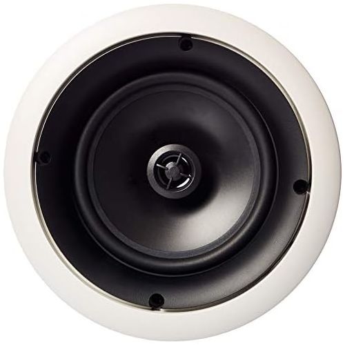  Amazon Basics Round Built in Speaker for Ceiling / Wall (Pair), 16.5 cm