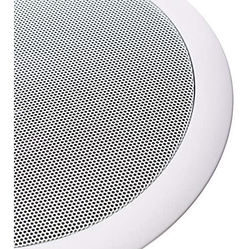  Amazon Basics Round Built in Speaker for Ceiling / Wall (Pair), 16.5 cm