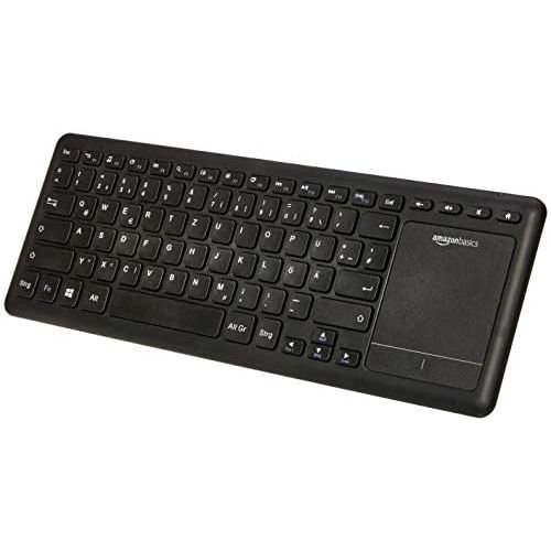  [아마존베스트]AmazonBasics - Wireless Keyboard with Touchpad for Smart TVs, DE Layout (QWERTZ)