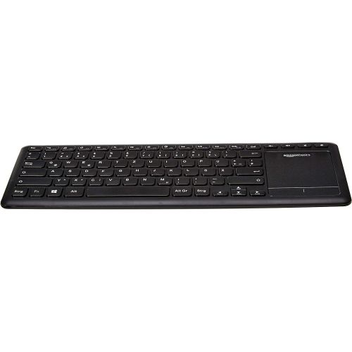  [아마존베스트]AmazonBasics - Wireless Keyboard with Touchpad for Smart TVs, DE Layout (QWERTZ)