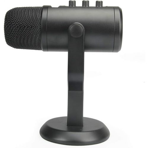  [아마존베스트]AmazonBasics Professional USB Condenser Microphone with Volume Control and OLED Screen, Black