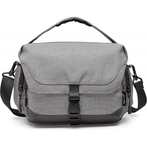  Amazon Basics Large DSLR Camera Gadget Bag - 11 x 6 x 8 Inches (Gray)