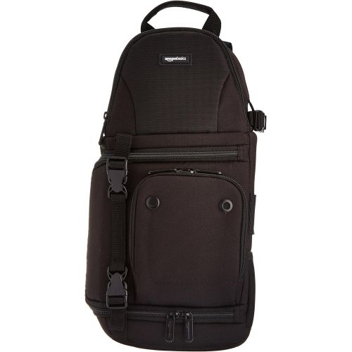  Amazon Basics Camera Sling Bag - 8 x 6 x 15 Inches, Black & 60-Inch Lightweight Tripod with Bag
