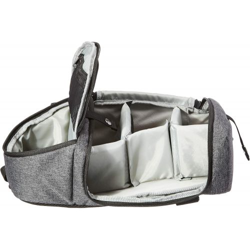  Amazon Basics Camera Sling with Adjustable Cross-Body Strap (High Density Water-Resistant 840D Polyester) - Ash Gray