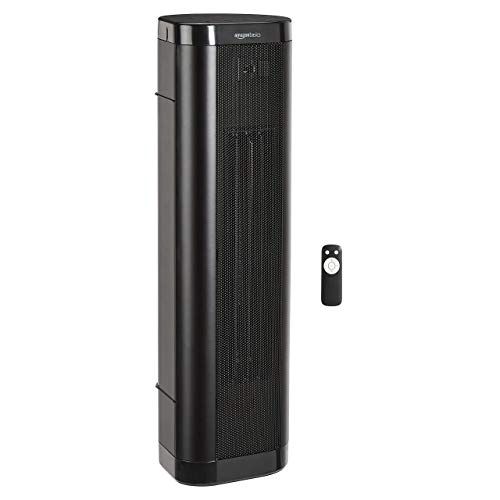  Amazon Basics 22 1500W Portable Ceramic Tower Space Heater with Remote, 2 Heat Settings