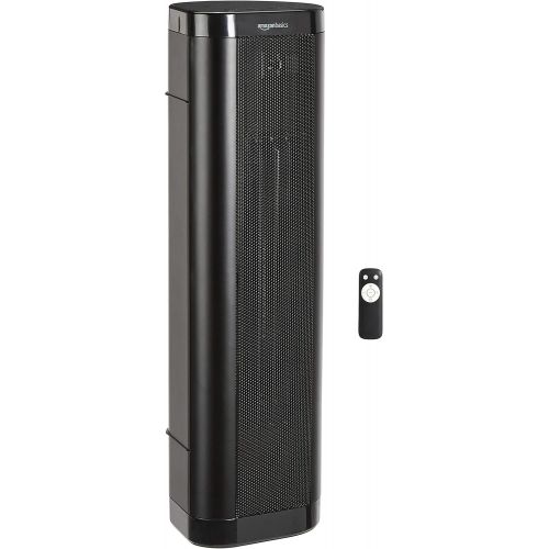  Amazon Basics 22 1500W Portable Ceramic Tower Space Heater with Remote, 2 Heat Settings