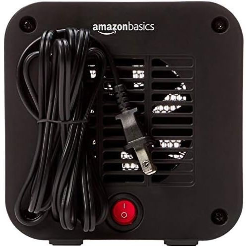  Amazon Basics 500-Watt Ceramic Small Space Personal Mini Heater - Black