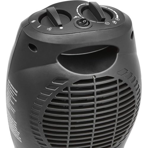  Amazon Basics 1500W Oscillating Ceramic Heater with Adjustable Thermostat, Black