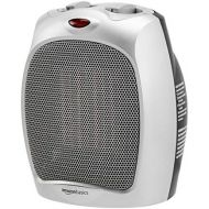 Amazon Basics 1500W Ceramic Personal Heater with Adjustable Thermostat, Silver