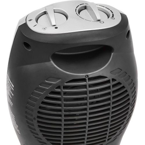  Amazon Basics 1500W Ceramic Personal Heater with Adjustable Thermostat, Silver