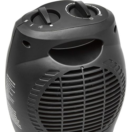  Amazon Basics 1500W Ceramic Personal Heater with Adjustable Thermostat, Black