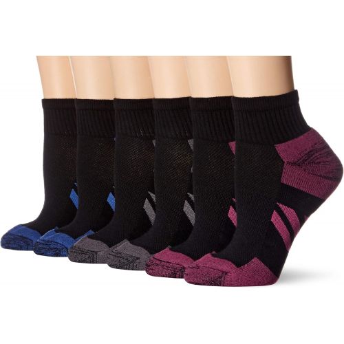  Amazon Essentials Womens 6-Pack Peformance Cotton Cushioned Athletic Ankle Socks