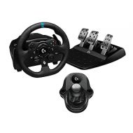 Logitech G Logitech G923 Racing Wheel and Pedals + Driving Force Shifter Bundle, Real Leather Driving Force Shifter - Xbox X|S, Xbox One, PC, Mac - Black (Renewed)