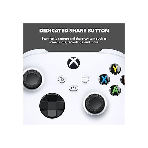  Microsoft Controller for Series X / S, & Xbox One (Latest Model) - Robot White (Renewed)