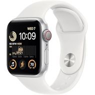 Apple Watch SE (2nd Gen) (GPS + Cellular, 40mm) - Silver Aluminum Case with White Sport Band, M/L (Renewed)