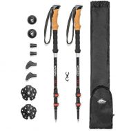 Amazon Renewed Cascade Mountain Tech 3K Carbon Fiber Trekking Poles Ultralight with Cork Grip and Quick Lock for Hiking and Walking (Renewed)