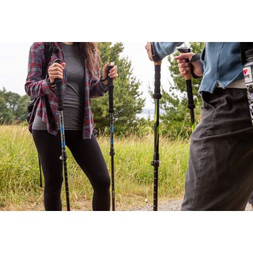  Amazon Renewed Cascade Mountain Tech Carbon Fiber Quick Lock Trekking Poles - Collapsible Walking or Hiking Stick (Renewed)