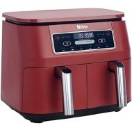 Ninja DZ201 Foodi 6-in-1 2-Basket Air Fryer with DualZone Technology, 8-Quart Capacity - cinnamon/Red-(Renewed)