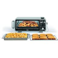 Ninja SP351 Foodi Smart 13-in-1 Dual Heat Air Fry Countertop Oven, Dehydrate, Reheat, Smart Thermometer, 1800-watts, Silver (Renewed)