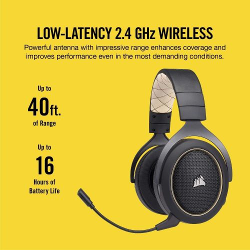 커세어 [아마존 핫딜]  [아마존핫딜]Amazon Renewed HS70 WIRELESS Gaming Headset Carbon (Renewed)