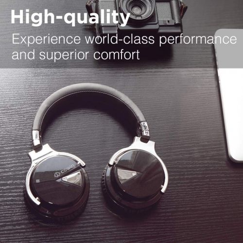  [아마존핫딜][아마존 핫딜] Amazon Renewed COWIN E7 Active Noise Cancelling Bluetooth Deep Bass Wireless Headphones with Microphone - Black (Renewed)