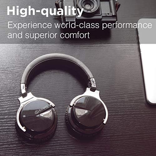  [아마존베스트]Cowin COWIN E7 Active Noise Cancelling Bluetooth Deep Bass Wireless Headphones with Microphone - Black (Renewed)