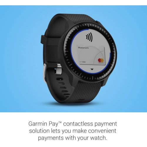 가민 [아마존베스트]Garmin vivoactive 3 Music, GPS Smartwatch with Music Storage, Supports Spotify - Black (Renewed)