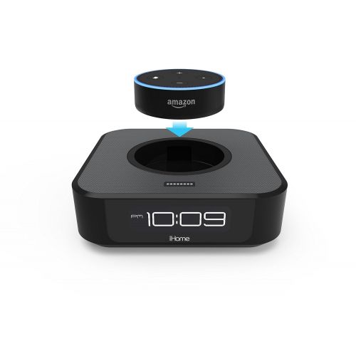  [아마존베스트]Amazon Renewed iHome iAVS1 Docking Bedside Speaker for Amazon Echo Dot and USB Charger (Renewed)