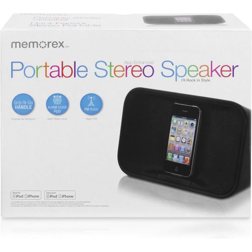  [아마존베스트]Amazon Renewed Memorex MA7221 Portable Stereo Speaker System for iPod and iPhone (Renewed)