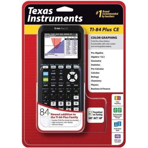  [아마존베스트]Texas Instruments TI-84 Plus CE Graphing Calculator, Black (Renewed)