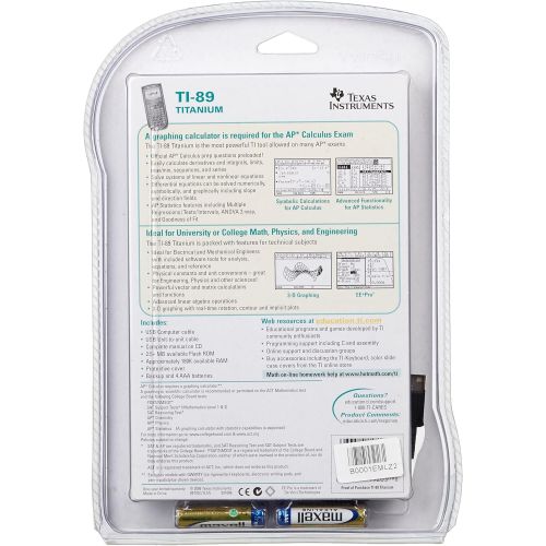  [아마존베스트]Texas Instruments TI-89 Titanium Graphing Calculator (packaging may differ) (Renewed)
