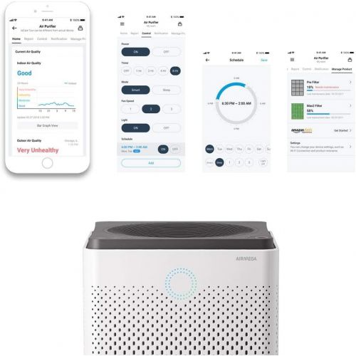  [아마존베스트]Amazon Renewed AIRMEGA 300S The Smarter App Enabled Air Purifier (Covers 1256 sq. ft.),Compatible with Alexa (Renewed)