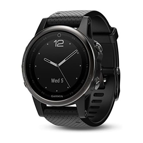 가민 [아마존베스트]Garmin fenix 5s, Premium and Rugged Smaller-Sized Multisport GPS Smartwatch, Sapphire Glass, Black, (Renewed)