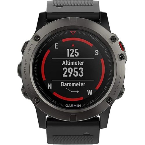  [아마존베스트]Amazon Renewed Garmin Fenix 5X Sapphire Multisport 51mm GPS Watch - Slate Gray with Black Band (010-01733-00) + 1 Year Extended Warranty (Renewed)