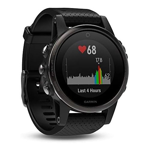  [아마존베스트]Amazon Renewed Garmin fnix 5, Premium and Rugged Multisport GPS Smartwatch, Black with Black Band (Renewed)