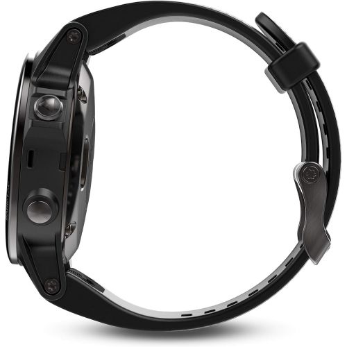  [아마존베스트]Amazon Renewed Garmin fnix 5, Premium and Rugged Multisport GPS Smartwatch, Black with Black Band (Renewed)