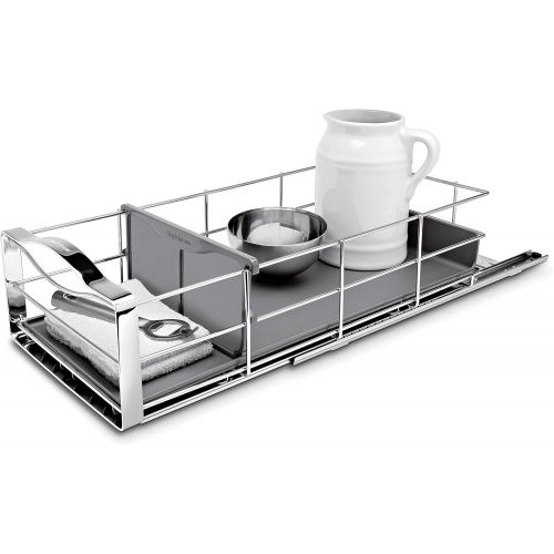  [아마존베스트]Amazon Renewed simplehuman Pull Out Cabinet Organizer 9, Stainless Steel (Renewed)