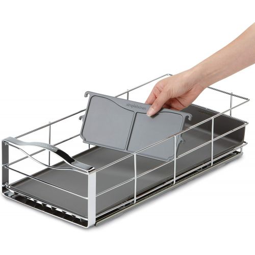  [아마존베스트]Amazon Renewed simplehuman Pull Out Cabinet Organizer 9, Stainless Steel (Renewed)