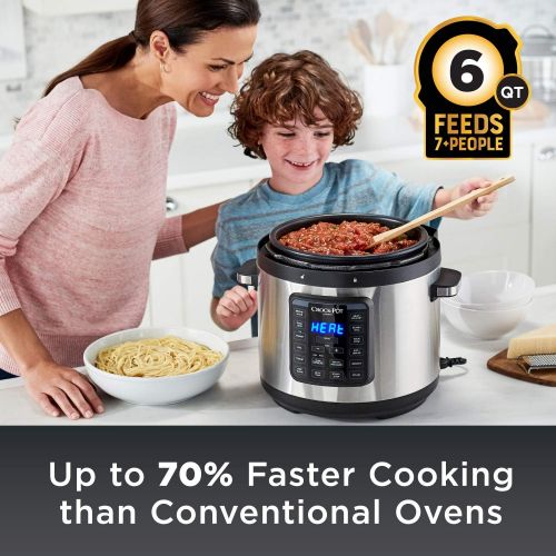  [아마존베스트]Amazon Renewed Crock-Pot 2100467 Express Easy Release | 6 Quart Slow, Pressure, Multi Cooker, 6QT, Stainless Steel (Renewed)