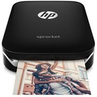 Amazon Renewed HP Sprocket Portable Photo Printer, print social media photos on 2x3 sticky-backed paper - black (X7N08A) (Renewed)